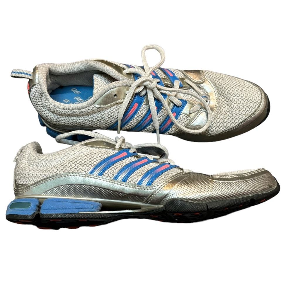 adidas White Blue Pink Athletic Sneakers